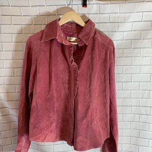 Margaret Godfrey Dusty‎ Pink Washable Suede Jacket